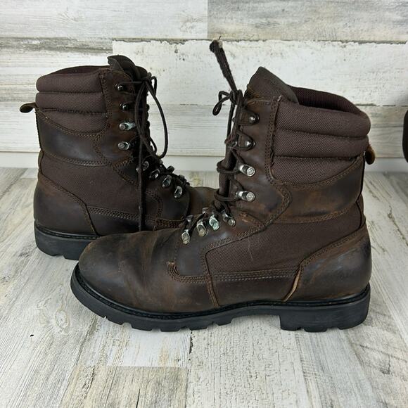 Rocky Men’s 10 Brown Leather Lace-Up Gore-Tex Steel Toe Work Boots Outdoor - Picture 6 of 8